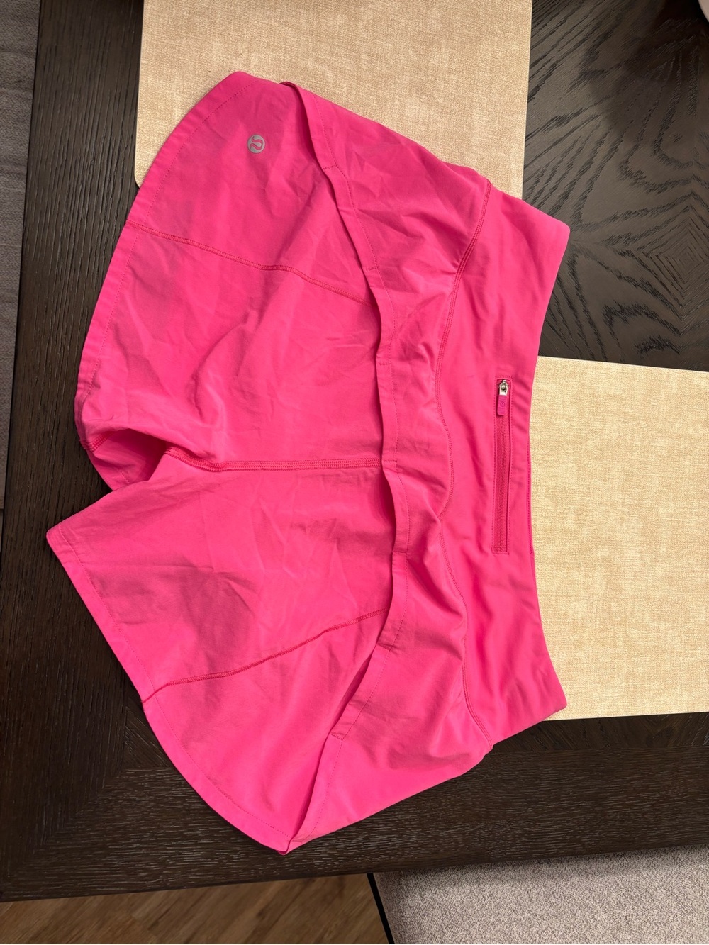 lululemon athletica Hot Pink Athletic Skort with Zip Pocket